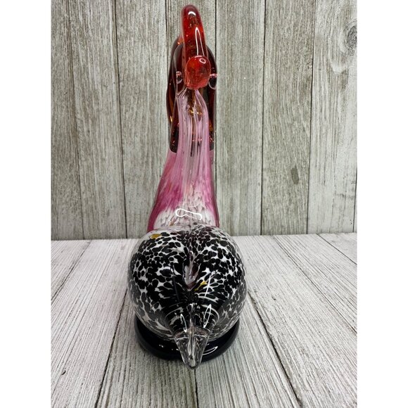 Vtg Hand Blown Art Glass Pelican Bird w/ Fish Figurine Paper Weight 6.5" Tall - Picture 5 of 13